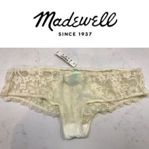 NWT MADEWELL X HONEYDEW CREAM HIPSTER LACE UNDIES